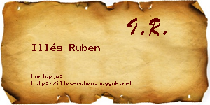Illés Ruben névjegykártya
